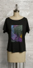 SOLD - See description to order - "Offerings" Black Boatneck Tee - Large